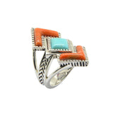 Rattler Geometric Stone Ring-Sterling Silver - Barse Jewelry - Flyclothing LLC