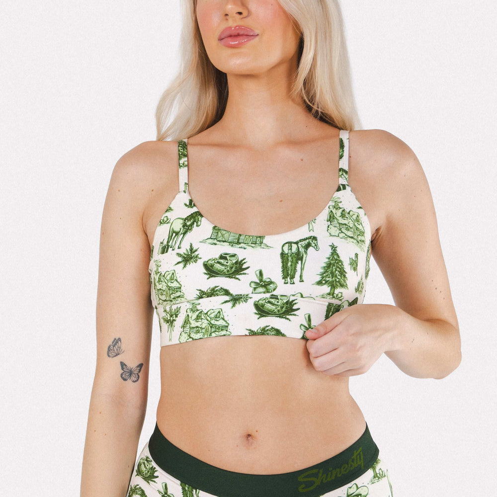 The Western Wonderland | Western Toile Boob Hammock™ Scoop Bralette - Shinesty - Flyclothing LLC