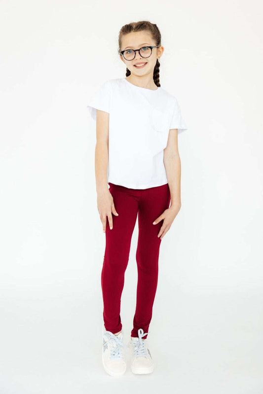 Burgundy Leggings - Mila & Rose ® - Flyclothing LLC
