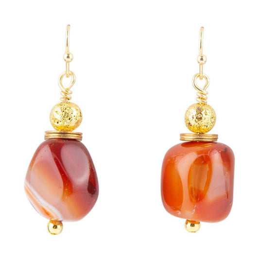 Red Agate Drop Earrings - Barse Jewelry - Flyclothing LLC