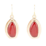 Orange Carnelian Golden Drop Earrings - Barse Jewelry - Flyclothing LLC