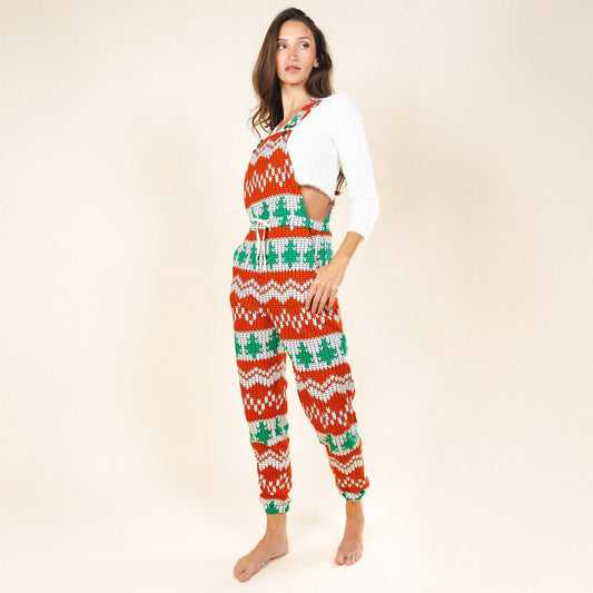 The Red Ryder | Fair Isle Knit Print Women's Pajamaralls® - Shinesty - Flyclothing LLC