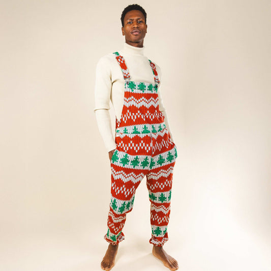 The Red Ryder | Fair Isle Knit Print Pajamaralls® - Shinesty - Flyclothing LLC