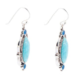 Regal Blue Turquoise and Apatite Sterling Silver Drop Earrings - Barse Jewelry - Flyclothing LLC