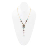 Regalia Blue Abalone Golden Y Necklace - Barse Jewelry - Flyclothing LLC