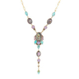 Regalia Blue Abalone Golden Y Necklace - Barse Jewelry - Flyclothing LLC