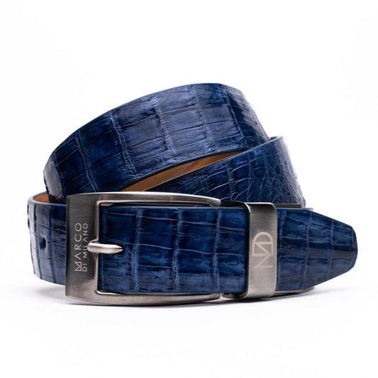 Riccardo Belt Blue Jeans - Marco Di Milano - Flyclothing LLC