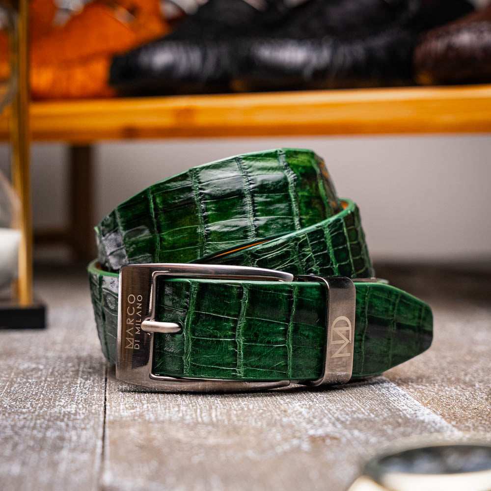 Riccardo Belt Forest Green - Marco Di Milano - Flyclothing LLC