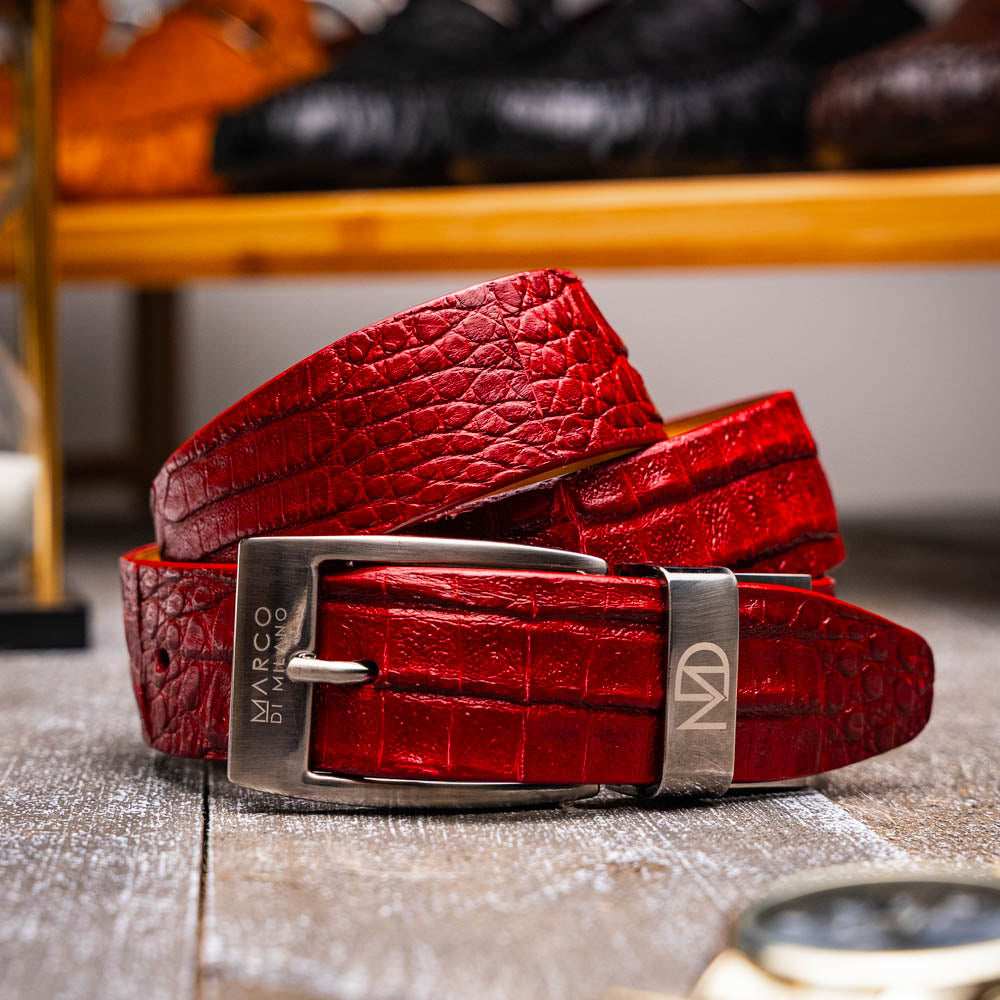 Riccardo Belt Red - Marco Di Milano - Flyclothing LLC