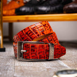 Riccardo Belt Rustic Cognac - Marco Di Milano - Flyclothing LLC