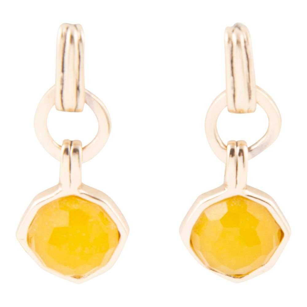 River Rocks Yellow Quartz and Golden Bronze Earrings - Barse Jewelry - Flyclothing LLC