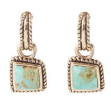Roped Around Turquoise and Bronze Earrings - Barse Jewelry - Flyclothing LLC