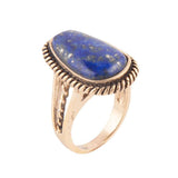 Roped Blue Lapis and Golden Bronze Ring - Barse Jewelry - Flyclothing LLC