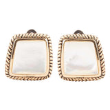 Roped Mother of Pearl Golden Clip Earrings - Barse Jewelry - Flyclothing LLC