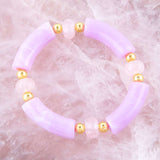 Rose Quartz Lilac Stretch Bracelet - Barse Jewelry - Flyclothing LLC