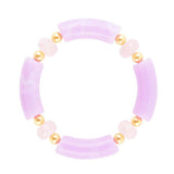 Rose Quartz Lilac Stretch Bracelet - Barse Jewelry - Flyclothing LLC