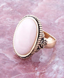 Rosie Pink Opal and Golden Bronze Ring - Barse Jewelry - Flyclothing LLC