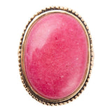 Rosie Pink Rhodonite and Golden Bronze Ring - Barse Jewelry - Flyclothing LLC