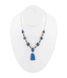 Royal Blue Lapis Golden Pendant Necklace - Barse Jewelry - Flyclothing LLC