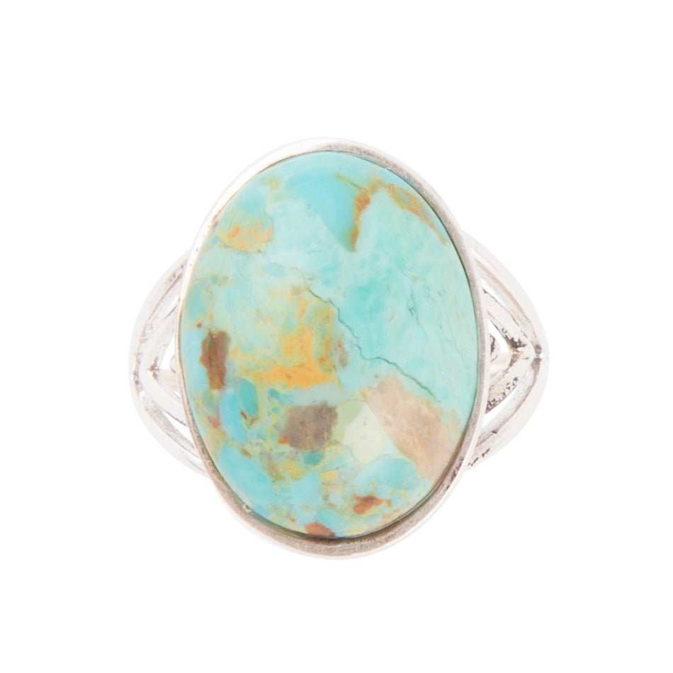 Rustic Refinement Ring -Turquoise - Barse Jewelry - Flyclothing LLC