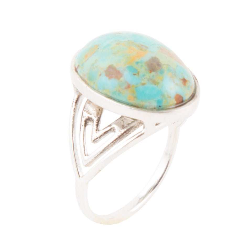Rustic Refinement Ring -Turquoise - Barse Jewelry - Flyclothing LLC