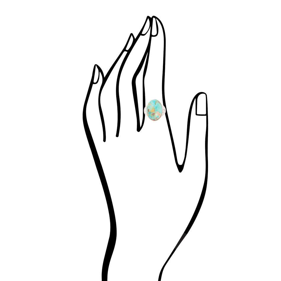 Rustic Refinement Ring -Turquoise - Barse Jewelry - Flyclothing LLC