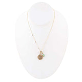 Sagittarius - Zodiac Blue Turquoise Golden Charm Necklace - Barse Jewelry - Flyclothing LLC