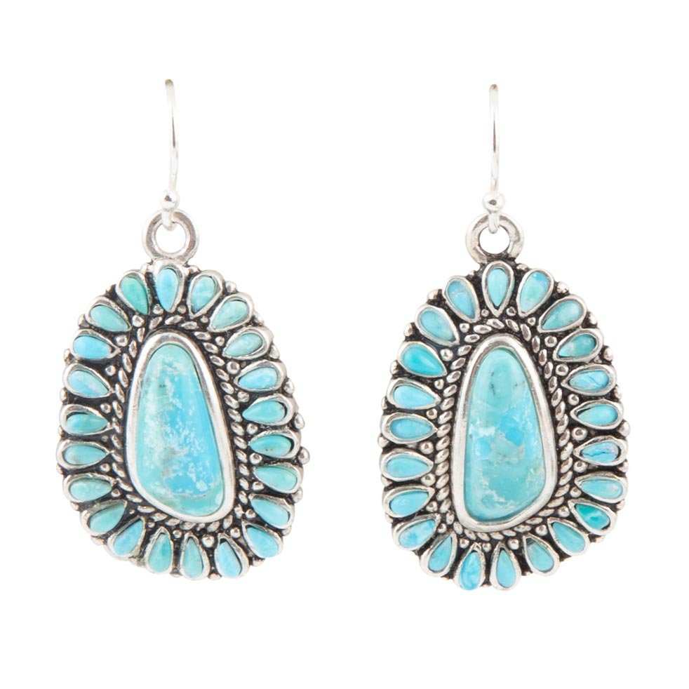Sedona Blue Turquoise and Sterling Silver Earrings - Barse Jewelry - Flyclothing LLC