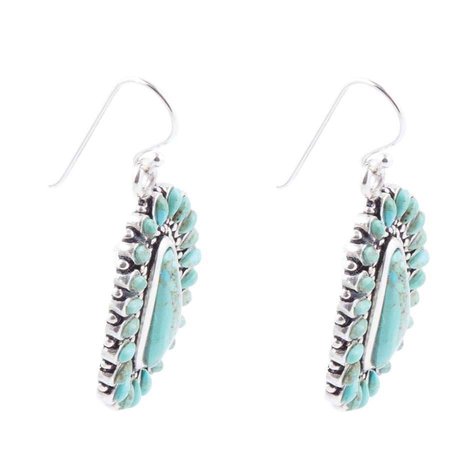 Sedona Blue Turquoise and Sterling Silver Earrings - Barse Jewelry - Flyclothing LLC