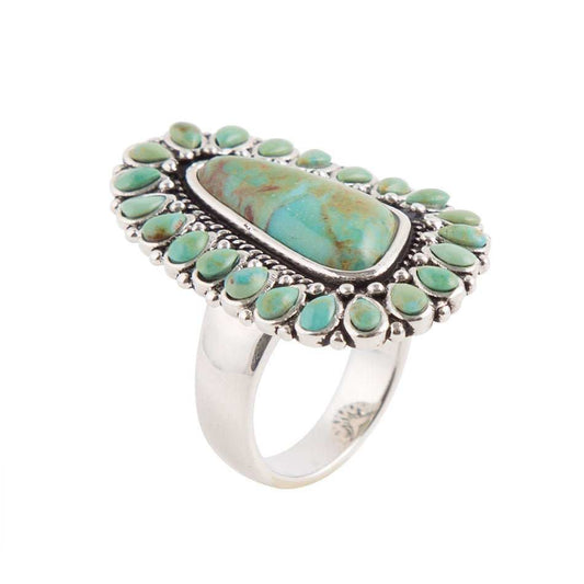 Sedona Blue Turquoise and Sterling Silver Statement Ring - Barse Jewelry - Flyclothing LLC