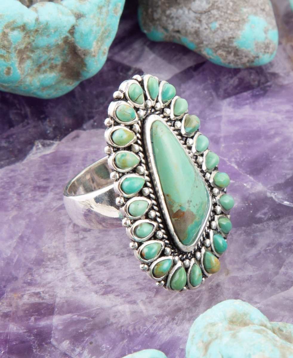 Sedona Blue Turquoise and Sterling Silver Statement Ring - Barse Jewelry - Flyclothing LLC