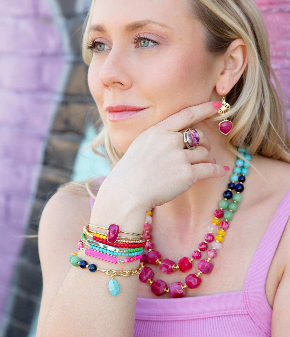 Serape Multi Stone Stretch Bracelet Set - Barse Jewelry - Flyclothing LLC