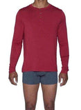 Wood Underwear burgundy luxe-l006 luxe henley - Wood Underwear - Flyclothing LLC