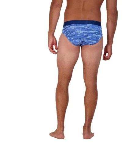 Wood Underwear blue camo hip brief - Wood Underwear - Flyclothing LLC