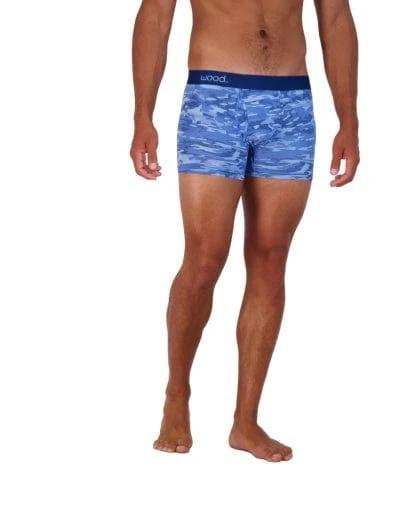 Wood Underwear blue camo boxer brief w/fly - Wood Underwear - Flyclothing LLC