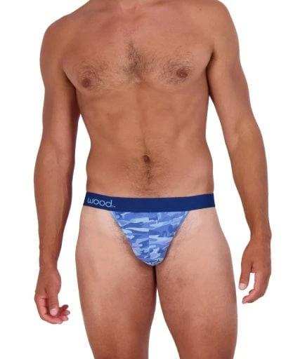 Wood Underwear blue camo thong - Wood Underwear - Flyclothing LLC