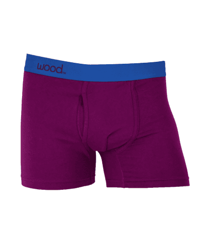 Wood Underwear dark purple boxer brief w/fly - Wood Underwear - Flyclothing LLC