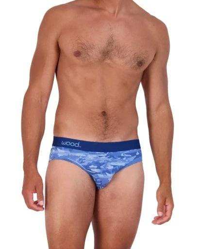 Wood Underwear blue camo hip brief - Wood Underwear - Flyclothing LLC