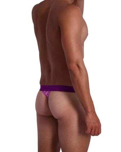 Wood Underwear purple interlock thong - Wood Underwear - Flyclothing LLC