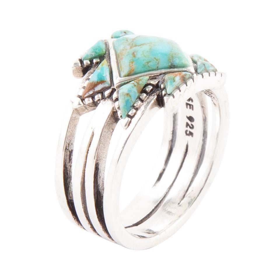 Sharp Blue Turquoise and Sterling Silver Ring - Barse Jewelry - Flyclothing LLC