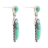 Shielded Lime Turquoise and Sterling Silver Earrings - Barse Jewelry - Flyclothing LLC