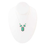 Shielded Lime Greeen Turquoise and Sterling SIlver Necklace - Barse Jewelry - Flyclothing LLC