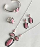 Shielded Pink Rhodonite and Sterling Silver Necklace - Barse Jewelry - Flyclothing LLC