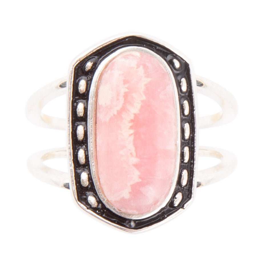 Shielded Pink Rhodonite and Sterling Silver Ring - Barse Jewelry - Flyclothing LLC