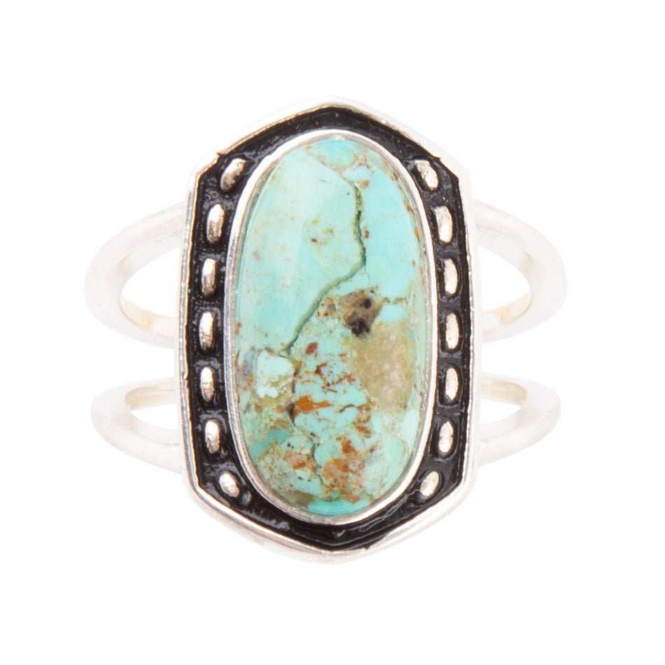 Shielded Blue Turquoise and Sterling Silver Ring - Barse Jewelry - Flyclothing LLC