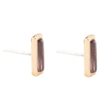 Short Linear Amethyst and Bronze Stud - Barse Jewelry - Flyclothing LLC