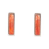 Short Linear Orange Sponge Coral and Sterling Earrings - Barse Jewelry - Flyclothing LLC