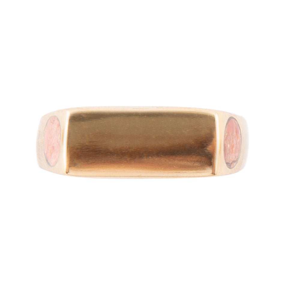 Signet Orange Sponge Coral and Bronze In The Hole Ring - Barse Jewelry - Flyclothing LLC