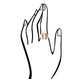 Signet Pink Opal and Bronze Circle Ring - Barse Jewelry - Flyclothing LLC