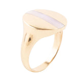Signet Pink Opal and Bronze Circle Ring - Barse Jewelry - Flyclothing LLC
